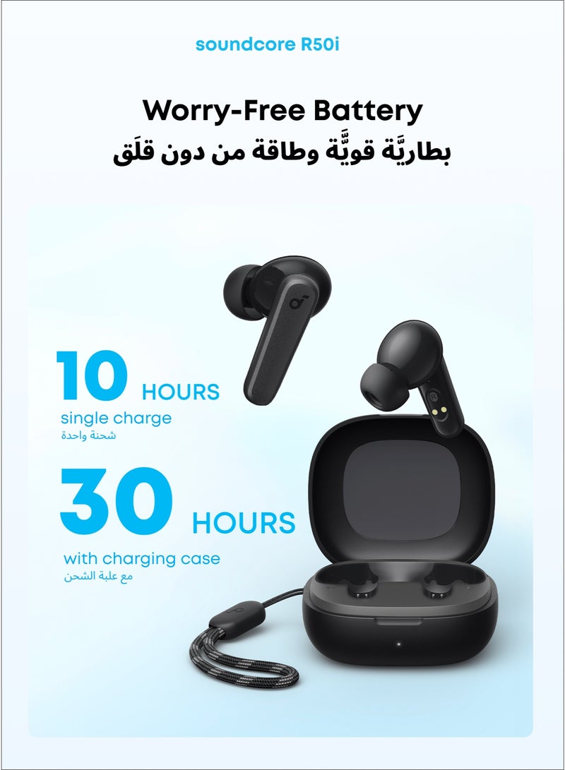 Soundcore 【soundcore by Anker Special Bundle 】 soundcore by Anker  R50i Bluetooth Earphones &  P41i Adaptive Noise Cancelling Earbuds with Portable Phone Charger (Built-in USB-C Cable) - Image 5